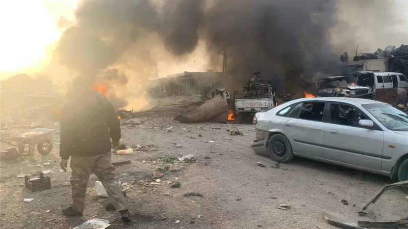 انفجار سيارة مفخخة بشرق سوريا..صور