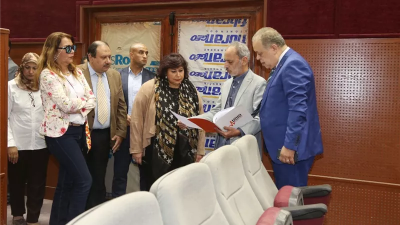 وزير الثقافة تتابع العمليات الانشائية والتجهيزات بمدرسة الفنون والمبنى الجديد لمعهد السينما
