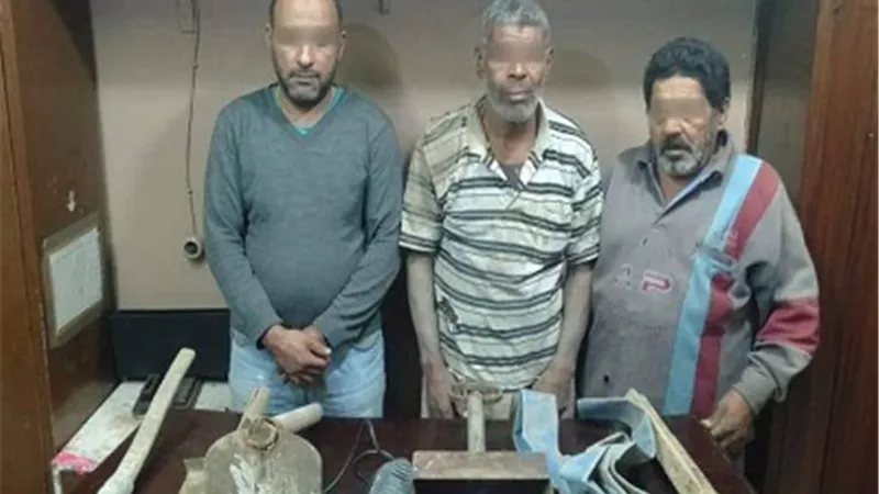 سقوط عصابة التنقيب عن الاثار فى عابدين
