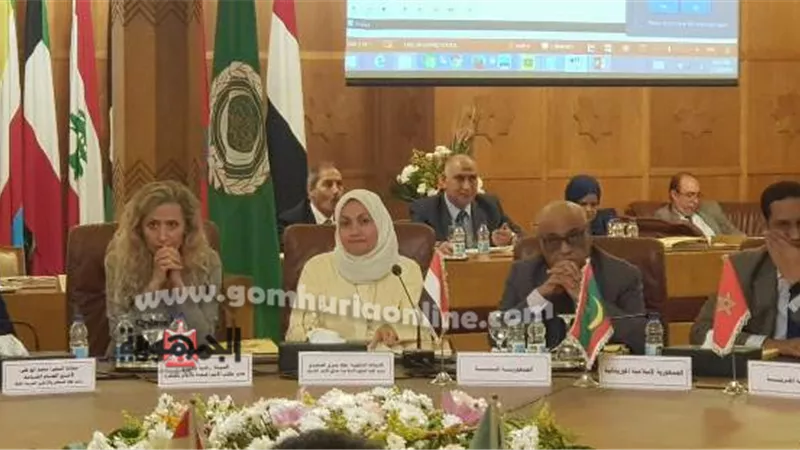 نهله الصعيدى تمثل الأزهر في فعالية اليوم العالمي للتضامن مع الشعب الفلسطيني بجامعة الدول العربية