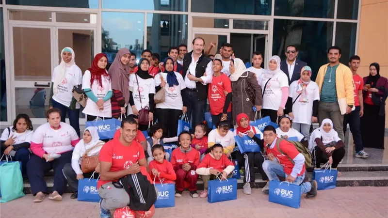 ملتقي للاولمبياد الخاص بجامعة بدر للتوعية بالمدارس والجامعات الموحدة