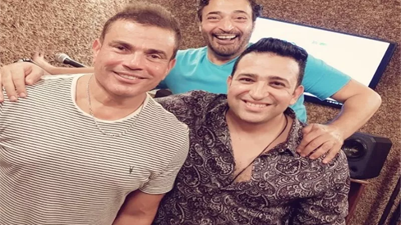 تامر حسين يحتفل بعيد ميلاد الكابو حميد الشاعرى