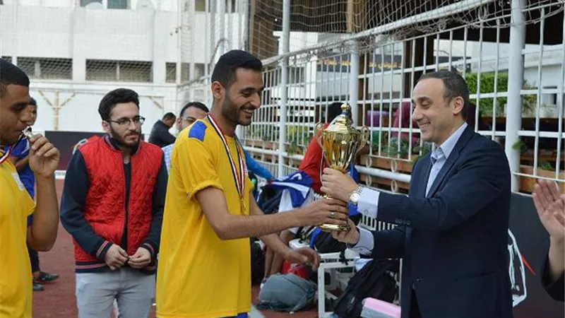 الجامعة المصرية للتعلم الالكتروني تختتم نهائيات دوري كرة القدم الخماسية