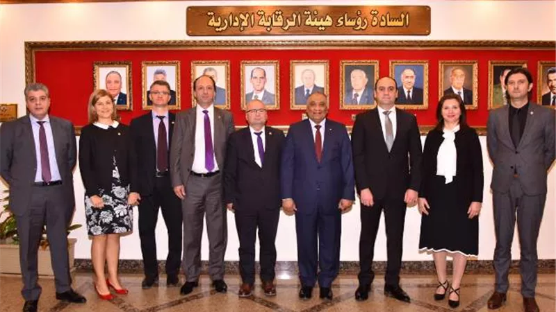 وفد الدائرة الوطنية لمكافحة الفساد بجمهورية رومانيا فى زيارة لهيئة الرقابة الادارية