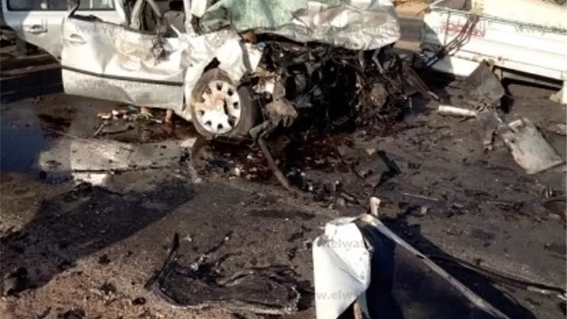 إصابة 13 شخصاً فى انقلاب سيارة بالطريق الإقليمي بالشرقية
