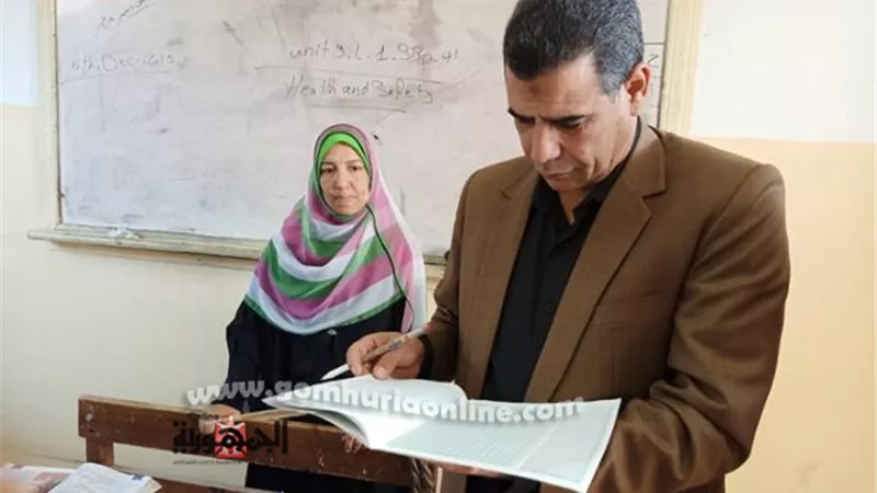 مدير تعليم قها يشيد بمستوي طلاب المدرسة التجارية
