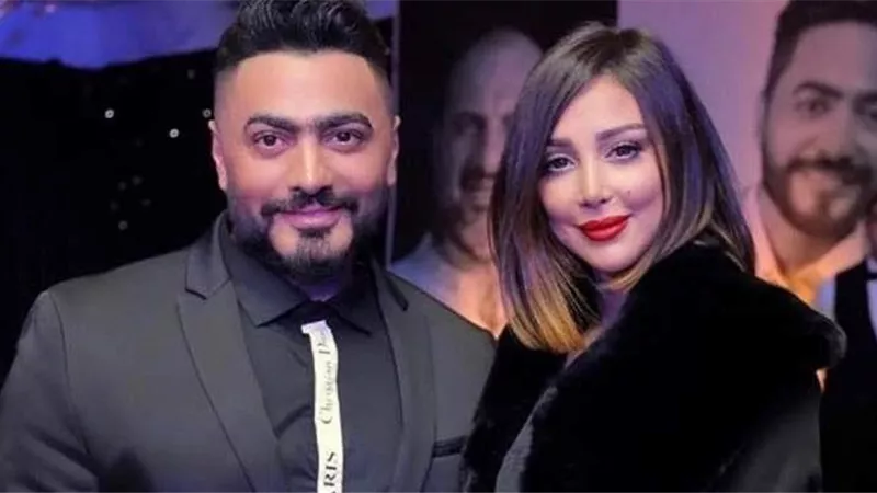 بسمة بوسيل تبكى بسبب زوجها تامر حسنى