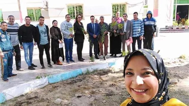 معسكر للتشجير والتجميل بإعلام بني سويف