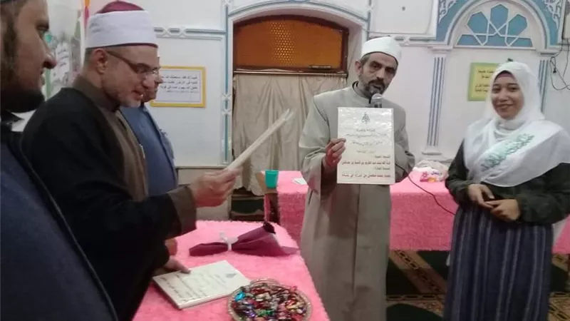 تكريم الفائزات في مسابقة القرآن الكريم بالمدرسة القرآنية بالعبور