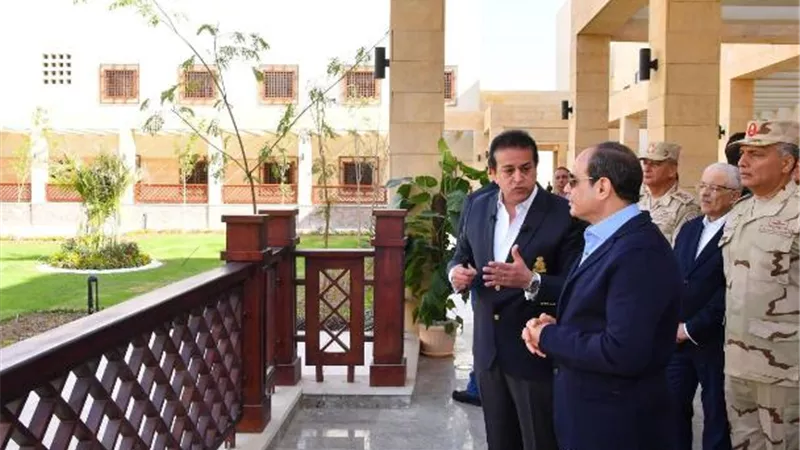 الرئيس يتفقد جامعة الملك سلمان بشرم السيخ