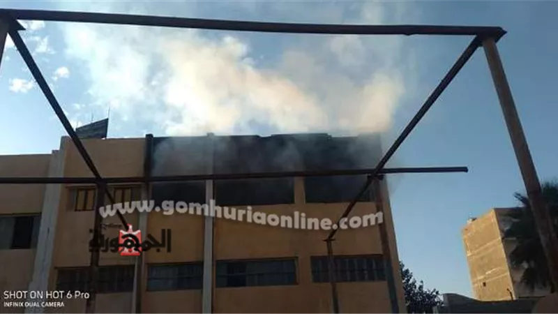 إخماد حريق محدود في مدرسة ثانوية بالإسماعيلية .صور
