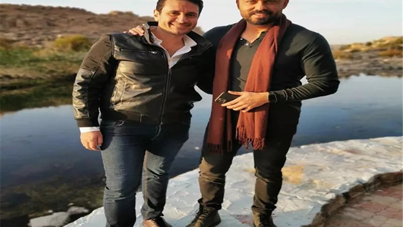 كريم العمري برفقة أحمد صلاح حسنى من كواليس 