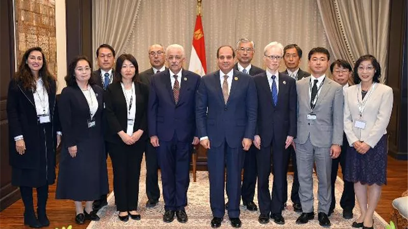 الرئيس يستقبل الخبراء المشرفين على منظومة المدارس اليابانية فى مصر