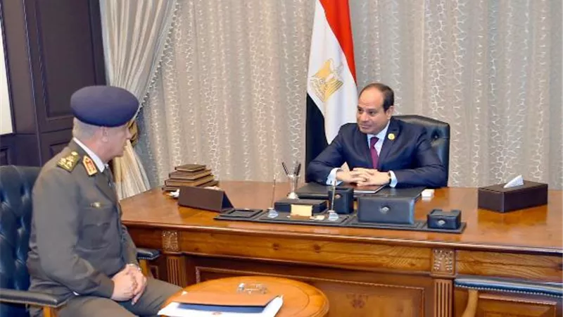 السيسي يستقبل الفريق اول محمد زكي