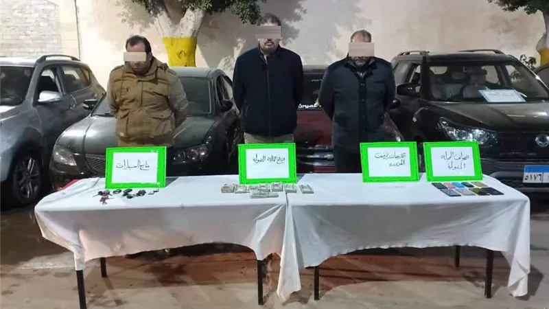 سقوط أخطر عصابة لسرقة السيارات فى بولاق أبو العلا