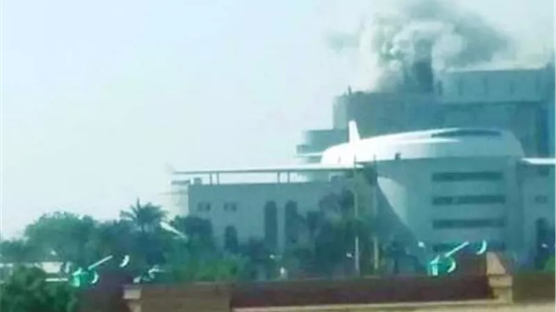 حريق داخل مقر قيادة الجيش السوداني في الخرطوم