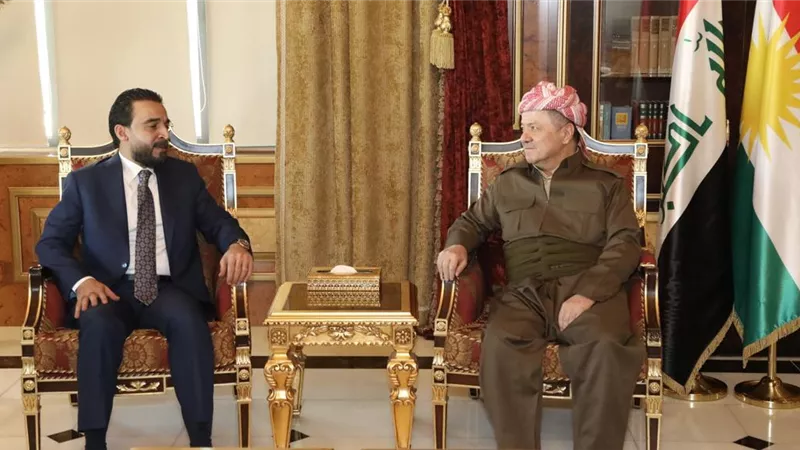 بارزاني وحلبوسي يناقشان تطورات الأوضاع في العراق