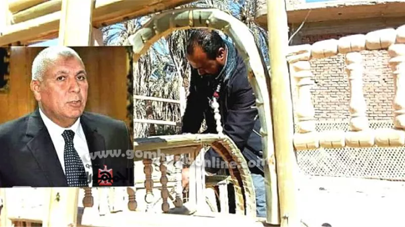 استجابة للجمهورية أون لاين.محافظ الوادى الجديد يدعم صانع مشغولات جريد النخيل