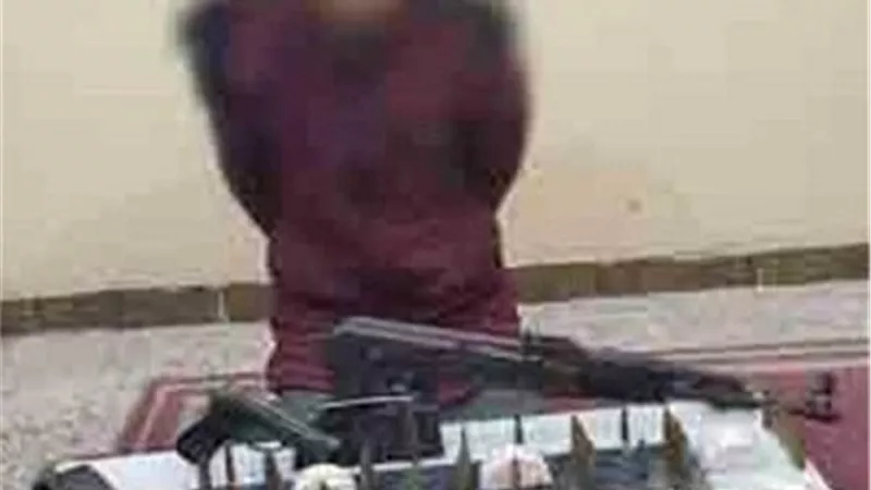 ضبط عاطل بالتل الكبير وبحوزته كيلوهيروين وأسلحة وذخائر
