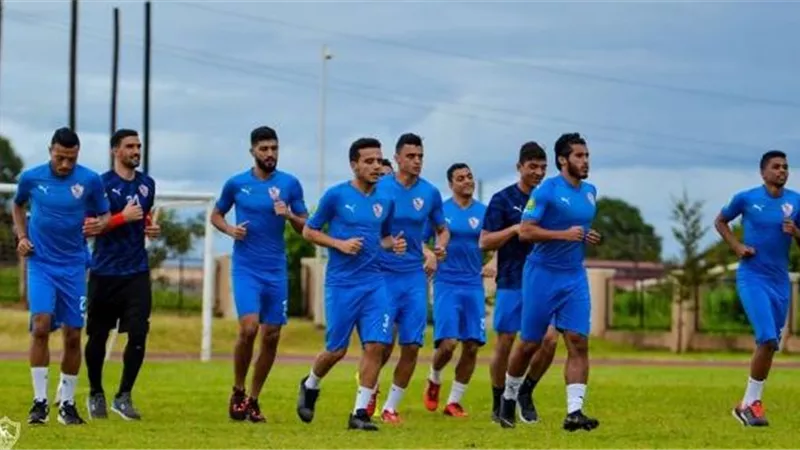 محاضرة فنية للاعبي الزمالك قبل مران الفريق بزامبيا