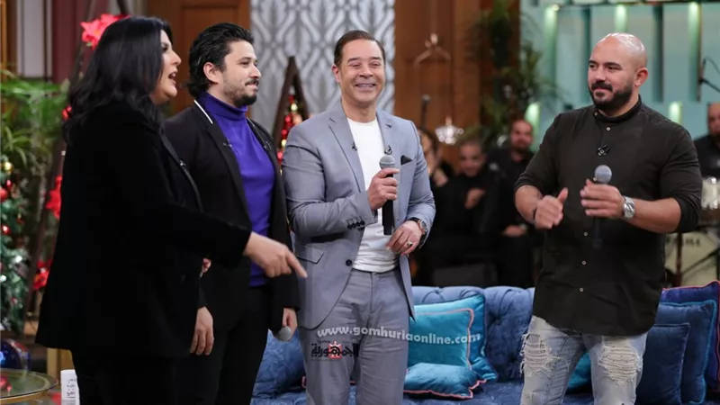 مدحت صالح والعسيلي ومصطفي حجاج ضيوف منى الشاذلي ليلة رأس السنة.. صور
