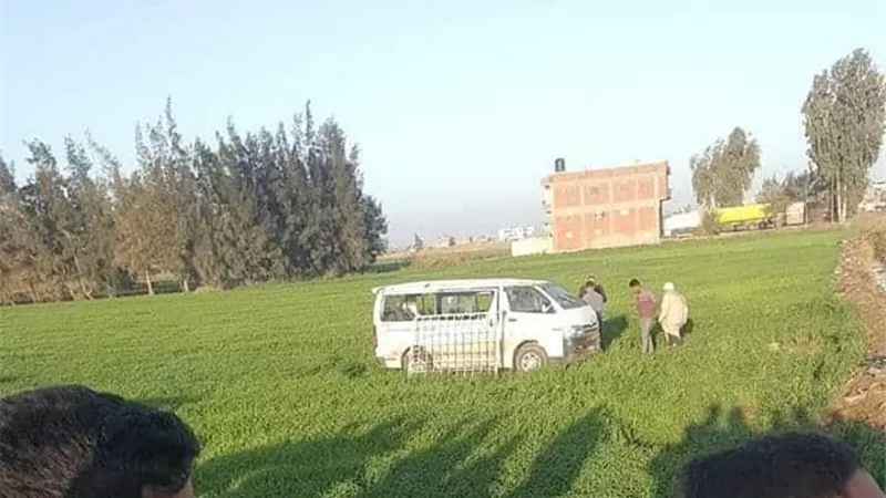 إصابة 9 أشخاص في انقلاب ميكروباص بالدقهلية