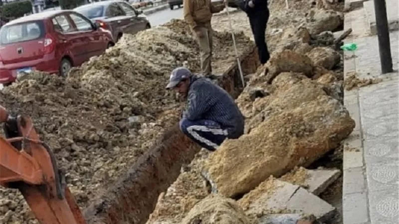 اعادة الشئ لأصلة بعد اصلاح خط صرف الطفل اليتيم بالاسماعيلية