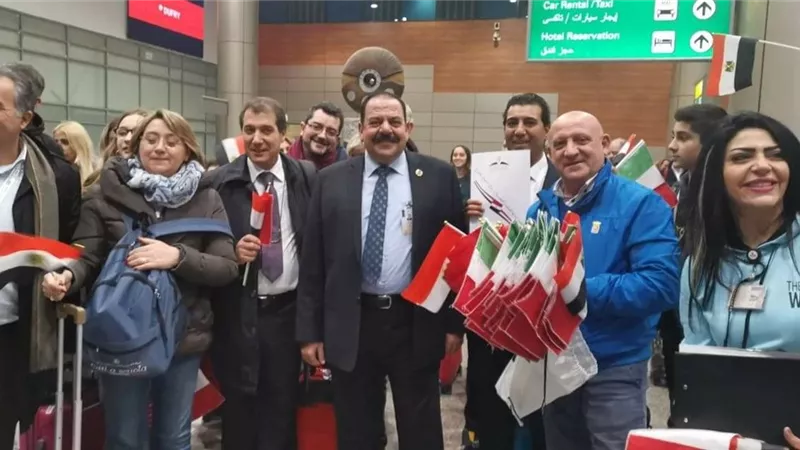 مطار القاهرة يستقبل وفد ايطالي لإحياء مسار العائلة المقدسة