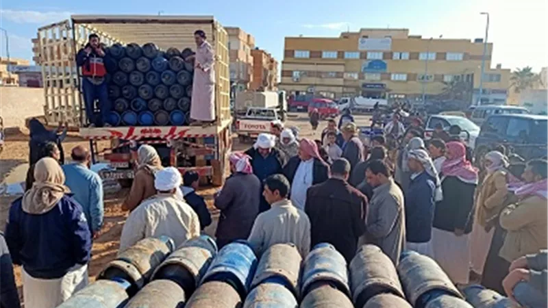 توزيع 3055 اسطوانة بوتاجاز بمرسى مطروح و950 بالضبعة