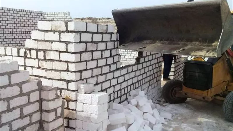 ازالة التعديات فى قرى المنيا