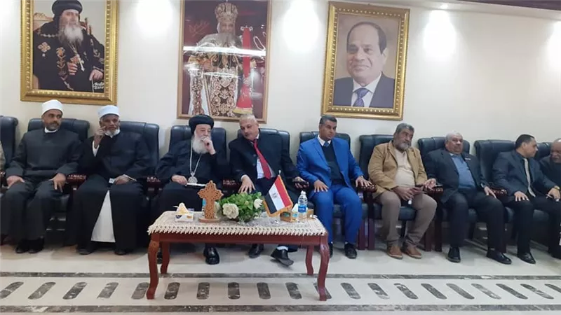 وفد من مستقبل وطن يقدم التهنئة لمطران أسوان بمناسبة عيدالميلاد المجيد