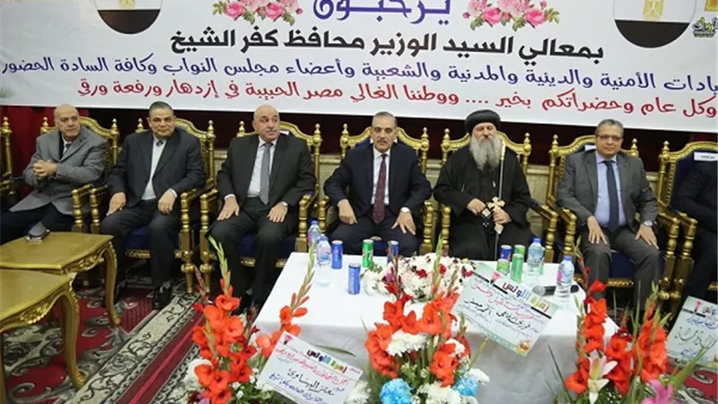 محافظ كفرالشيخ يشهد الاحتفالات بعيد الميلاد المجيد بكنيسة القديسة دميانة ...نائباً عن السيد رئيس الجمهورية