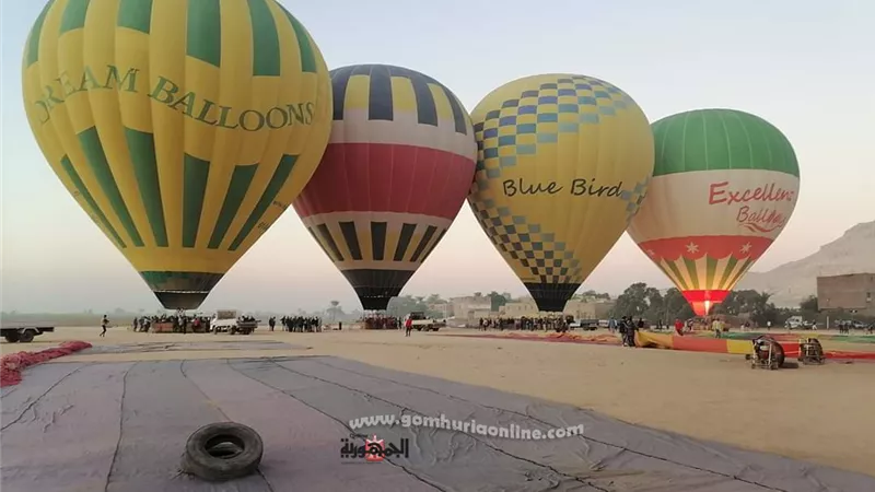 إلغاء رحلات البالون السياحى بالأقصر بسبب الرياح