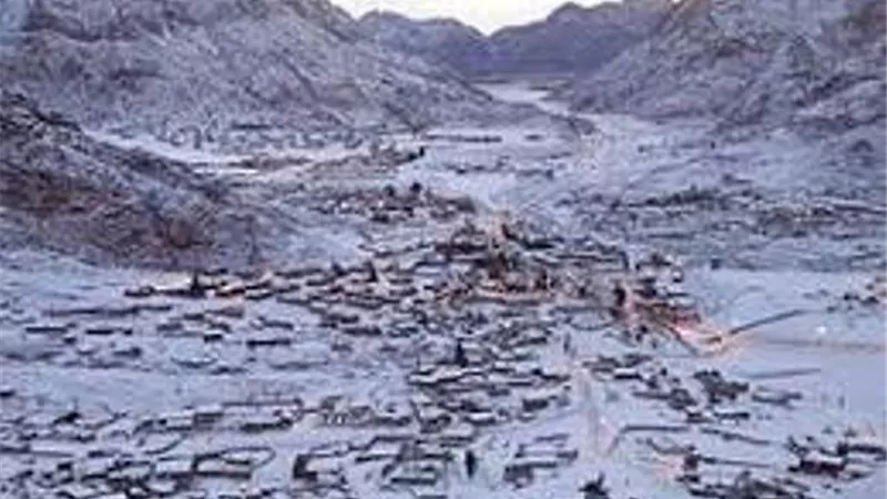 سانت كاترين تكتسي بالثلوج وتستعد للسياحة الوافدة