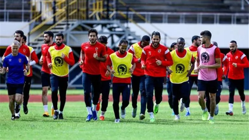 بعثة الاهلى تتناول وجبة الغداء قبل التوجه لملعب مباراة بلاتنيوم