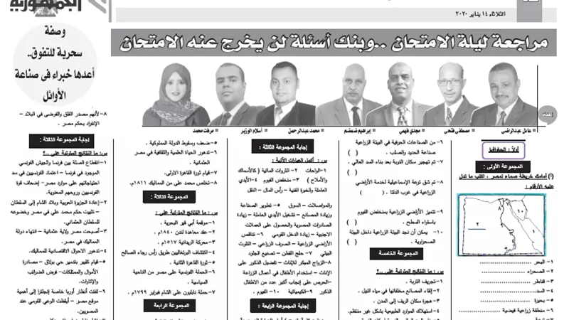 مراجعة ليلة الامتحان..الدراسات الاجتماعية للشهادة الابتدائية