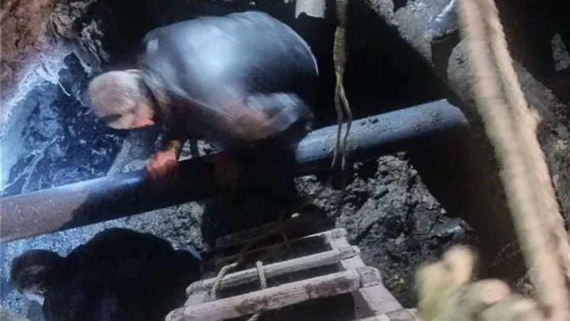 هبوط أرضي بقرية نشيل بالغربية٠٠ ونائب المحافظ يشكل لجنة من الآثار بعد اكتشاف سراديب -صور