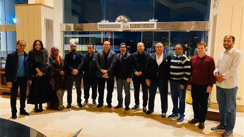 وصول وفود الدول المشاركة في حفل قرعة البطولة العربية للميني فوتبول