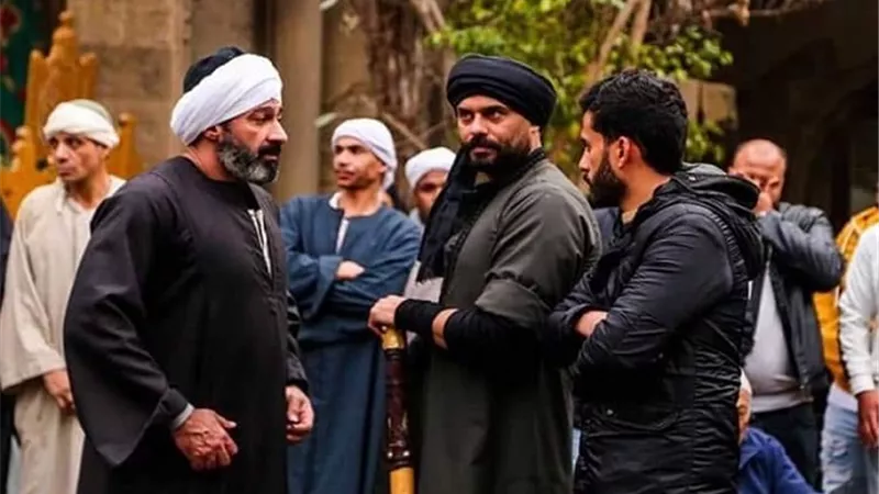 أول صورة للنجم ياسر جلال وأحمد صلاح حسنى من كواليس 