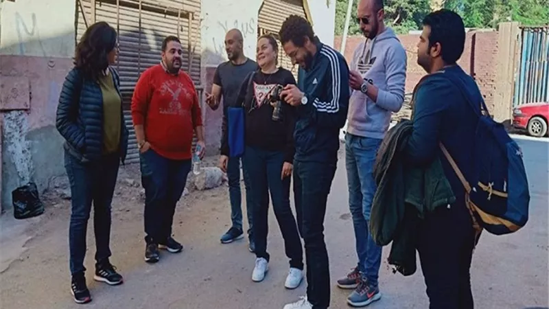 كاملة أبو ذكرى تعاين لوكيشن تصوير 
