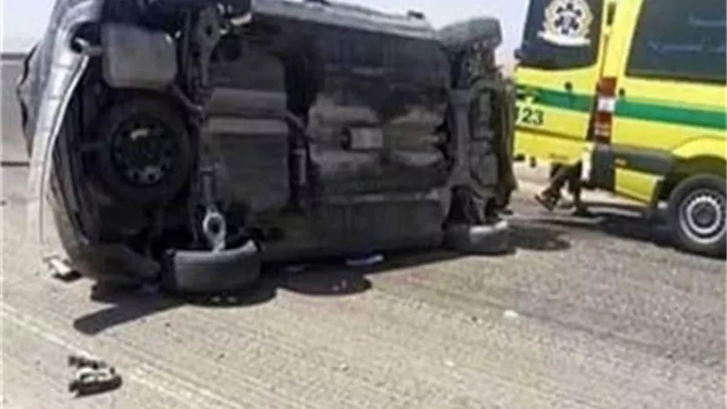 اصابة 6 اشخاص فى حادث انقلاب سيارة بسوهاج
