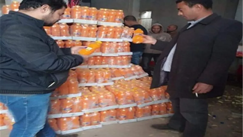 ضبط مصنع انتاج عصائر بدون ترخيص بالواسطى