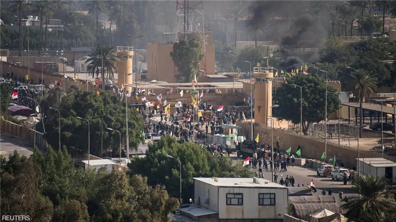 سقوط صواريخ في محيط السفارة الأمريكية ببغداد