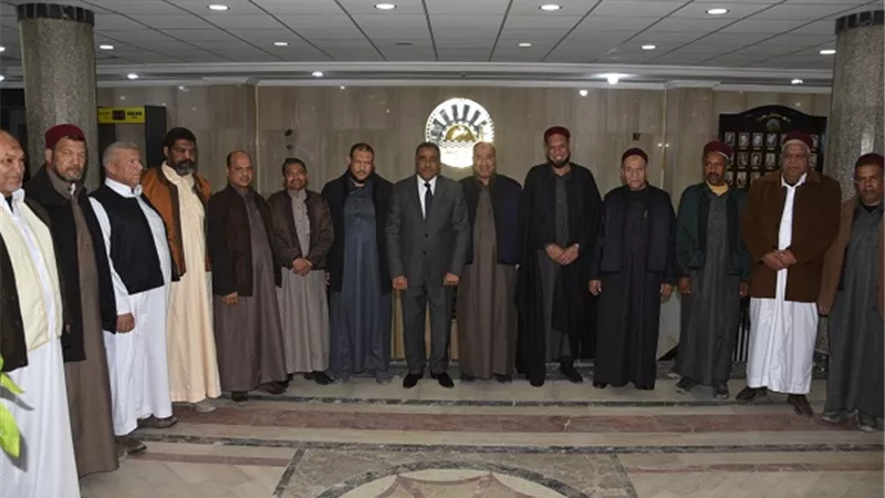 مشايخ سيوة قدموا التهنئة لشعيب لتولية مهام المحافظة