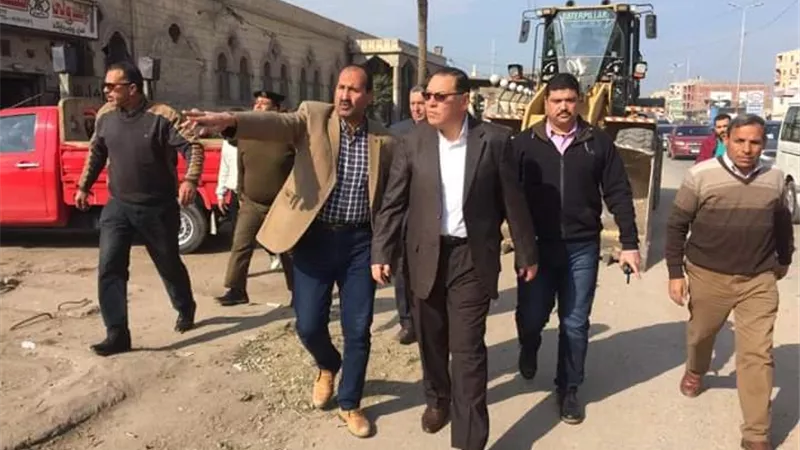 محافظ.الشرقية يتفقد أعمال توسعة طريق بلبيس الزقازيق العاشر