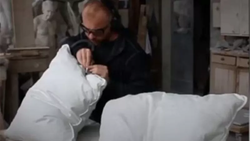 نحات يبتكر مخدة 