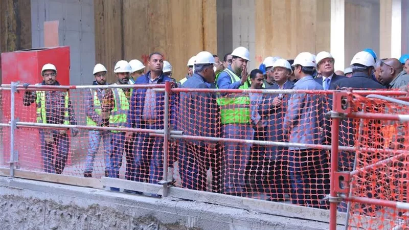 وزير النقل يتابع اعمال تنفيذ الخط الرابع لمترو الأنفاق