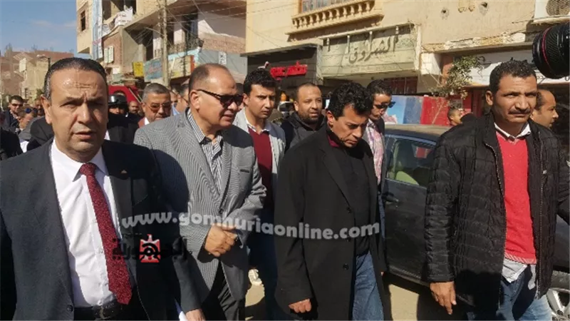 وزير الشباب والرياضة يفتتح عددا من المنشآت الرياضية بالفيوم