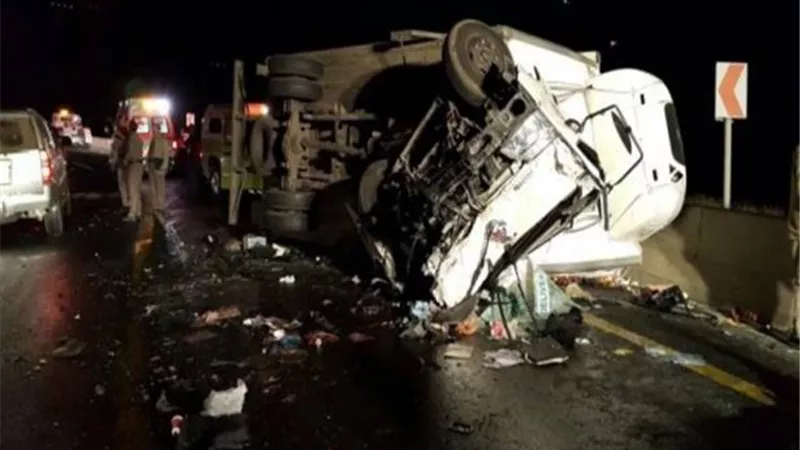 إصابة 17 في حادث مروع بالطريق الإقليمي بالصف