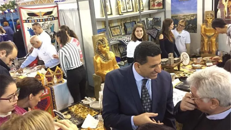 سفارة مصر بصربيا تختتم الموسم الثقافى فى بازار أعياد الميلاد